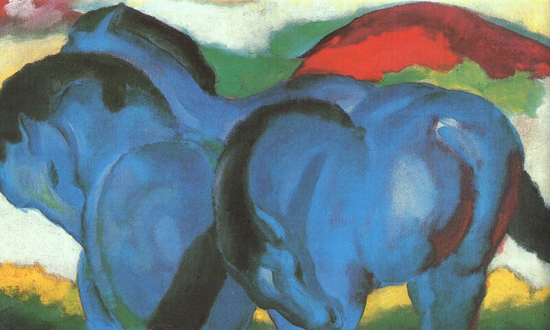Franz Marc The Little Blue Horses oil painting picture